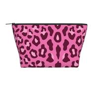 Leopardo Rosa, Borsa da toilette Borsa per trucco Borsa per cosmetici Borsa da toilette da viaggio portatile
