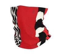 Leopardo Rosso E Zebra Animale Uomo Donna Sciarpa al Collo Traspirante Bandana Multiuso Ghetta da Collo per Escursionismo Arrampicata Sports