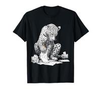 leopardo, scrittura, ritratto, animale, illustrazione, grafica, Maglietta