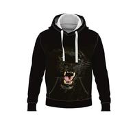 Leopardo Selvatico Cheeth Stampato in 3D Felpe con Cappuccio Felpe da Donna e da Uomo con Cappuccio Abbigliamento Streetwear con Tasca