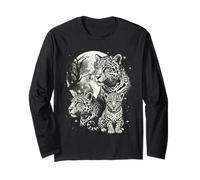 Leopardo Stile Anni '90, Stile Vintage, Y2K, Leopardo, Fauna Selvatica Maglia a Manica