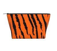 Leopardo tigre arancione, Borsa da toilette Borsa per trucco Borsa per cosmetici Borsa da toilette da viaggio portatile