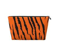 Leopardo tigre arancione, Borsa da toilette Borsa per trucco Borsa per cosmetici Borsa da toilette da viaggio portatile