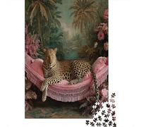 Leopardoo di lusso1000 Pezzi Impossibili Per Adulti, Giochi, Regali, Sfide Per BambiniStile artistico vintage38x26cm/1000pcs