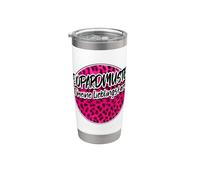 Leopardprint Leopardmuster rosa punk Lieblingsfarbe Cheetah Bicchiere termico in acciaio inox doppia parete