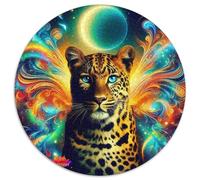 LeopardPuzzle Da 1000 Pezzi Per Adulti Rotondo FantasyGioco Puzzle Con Sfida Creativa1000pcs (67.5x67.5cm)