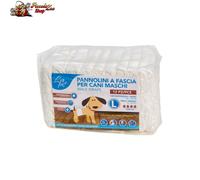 Leopet pannolini a fascia assorbenti 12 pezzi per cani maschi