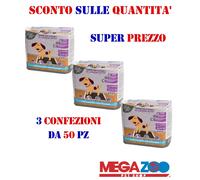 LEOPET TAPPETINI 60X90 CARBONI ATTIVI TRAVERSE PER CANI 3 CONFEZIONI DA 50 PZ