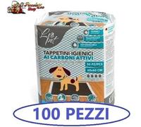 Leopet traverse ultra charcoal 60x60 100 pezzi tappetini carboni attivi per cani