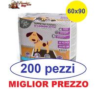 Leopet traverse ultra charcoal 60x90 200 pezzi tappetini carboni attivi per cani