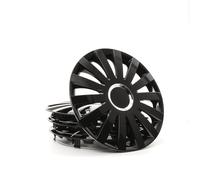 4x LEOPLAST Copricerchi 16" Serie / Kit nero