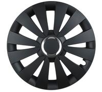 4x LEOPLAST Copricerchi 16" Serie / Kit nero