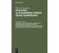 Leopold Cohn De specialibus legibus (I-IV). De virtutibus. De (Copertina rigida)