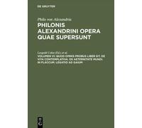 Leopold Cohn Quod Omnis Probus Liber Sit. de Vita Contemplati (Copertina rigida)
