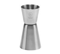 Leopold Vienna Misurino con Bicchiere 30/50 ml, Acciaio Inossidabile 304, Color Argento, 45x45x90mm