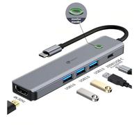Docking station Leotec 6in1 (1xusb-c Pd100 alimentazione e dati/ 3xusb3.0/ 1xhdmi 4k 30hz)