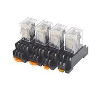 LEOTNNDQ 1 pz Relè con Dispositivo di Ritardo di Base Interruttore contattore CA Contatore di Potenza(5A Relay DV24V)