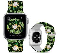 Leotop Cinturino sportivo in silicone compatibile con iWatch Ultra Serie SE 10 9 8 7 6 5 4 3 2 1. (Green Dwarf, 49 mm/46 mm/45 mm/44 mm/42 mm (serie 3 2 1)