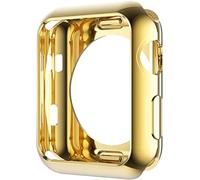 Leotop Compatibile con Apple Watch 38 mm, in morbido TPU, pellicola protettiva per display sottile, paraurti, copertura per iWatch Series 3 2 1 (38 mm, Oro)