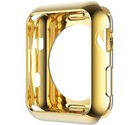 Leotop Compatibile con Apple Watch 41 mm, morbida custodia in TPU Plated Case Pellicola protettiva per display sottile, paraurti, copertura per iWatch Series 7 (41 mm, Oro)