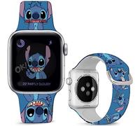 Leotop Compatibile con Apple Watch Band Stitch Art 49 mm 45 mm 44 mm 42 mm Soft Silicone Magic Fancy Sport Strap Compatibile con iWatch Ultra Series 9 8 7 6 5 4 3 2 1 SE/SE 2 per bambini uomini e