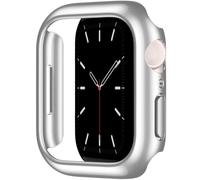 Leotop Compatibile con Apple Watch Custodia 38 mm, PC rigido, sottile, pellicola protettiva per paraurti, pellicola protettiva rotonda opaca per iWatch Series 3 2 1. (argento, 38 mm Series 3/2/1)