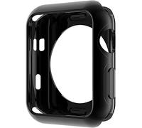 Leotop Compatibile con Apple Watch Custodia 42 mm 38 mm, morbido TPU Plated Case Pellicola protettiva sottile per display paraurti rotondo per iWatch Series 3 2 1 (38 mm, nero)