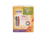 Leotron Vitamin C Triple Action Effervescent Tablets 72 + 36 As A Gift Orange 54 Un