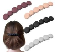 LEOUEANR 4 fermagli per capelli da donna con capelli sottili, piccoli fermagli per capelli francesi per donne e ragazze, perfetti per l'uso quotidiano e occasioni speciali