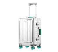 LEOVEN Valigia Trolley Rigido, Apertura Frontale, LS-0757 Alluminio Bagaglio a Mano, USB/Type-C, Portabibite Pieghevole, Fodera Rinforzata, Serratura TSA, 360° Universale Silenziosa Colorate Ruota