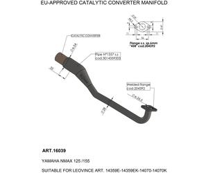 LEOVINCE 16039 CATALIZZATORE YAMAHA GPD 155 ABS NMAX 2017