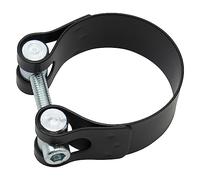 LeoVince - Fascetta di scarico di ricambio per terminale di scarico, in acciaio inox nero, Ø 45 mm