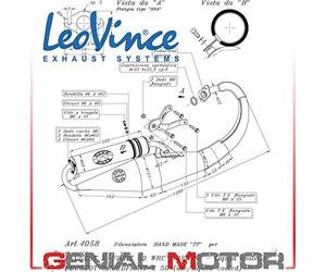 Leovince HAND MADE TT FULL SYSTEM, ALUMINIUM E-Approved for PEUGEOT SPEEDFIGHT 2 50 air/liquid cooled | 4058