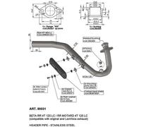 LEOVINCE KIT COLLETTORI BETA RR 125 4T21-23