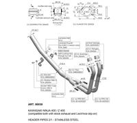 80038 - Collettore Scarico LeoVince Racing KAWASAKI NINJA 400 (18-21)