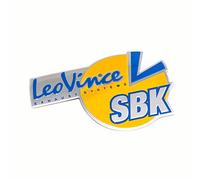LeoVince SBK - Emblema in alluminio per moto, colore: Argento