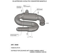 LEOVINCE SBK EU-APPROVED CATALYTIC CONVERTER MANIFOLD