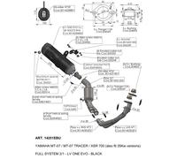 14251EBU - Scarico Completo LeoVince LV ONE EVO BLACK YAMAHA XSR 700 (16-20)