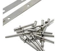 LeoVince - Set di rivetti con rivetti, sistema di scarico S10444/S1716, 402 x 15 mm