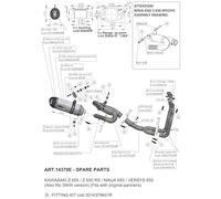 LeoVince - Supporto di scarico per Kawasaki Versys 650