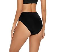 Leovqn Periodo Costumi da Bagno Senza Perdita Bikini Mestruale Impermeabile Fondo UPF 50+ Nuota Breve Flusso di Luce - Ragazzi Ragazze Donne, Nero, XL