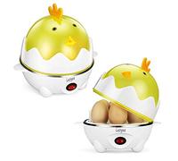 Leoyee Egg Cooker Egg Egg Poacher Egg Steamer Bollito Poached Rapid Egg Cooker con spegnimento automatico - Capacità di 7 uova con tazza di misurazione dell'acqua (Giallo)