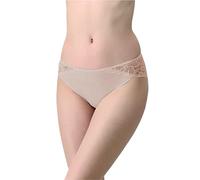 LEPEL 1 Pezzo Slip Donna Midi 463 Allure in Microfibra con Pizzo, Nudo 3