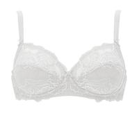 LEPEL 2 Pezzi Reggiseno Donna 250 Belseno in Pizzo Senza Ferretto - Coppa B - C, Bianco 4B