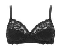 Lepel 2 Pezzi Reggiseno Donna 250 Belseno in Pizzo Senza Ferretto - Coppa B - C, Nero 4B