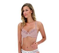 Lepel 2 Pezzi Reggiseno Donna Balconcino 251 Belseno in Pizzo con Ferretto - Coppa B - C, Fard 4C