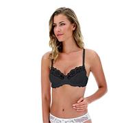 LEPEL 2 Pezzi Reggiseno Donna Balconcino 251 Belseno in Pizzo con Ferretto - Coppa B - C, Nero 4C