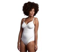 Lepel Body Contenitivo Liscio Senza Ferretto in Microfibra Elastico con Coppa C Preformata con Elegante Motivo Decorativo Dafne (6, BIANCO)