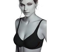 lepel Reggiseno Balconcino Classico con Ferretto belseno Art. 651 Cotone e Microfibra (7, Nero)