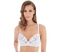 LEPEL Reggiseno Senza Ferretto in Pizzo e Cotone sulla Pelle Art. 450 Coppa C (3, Bianco)